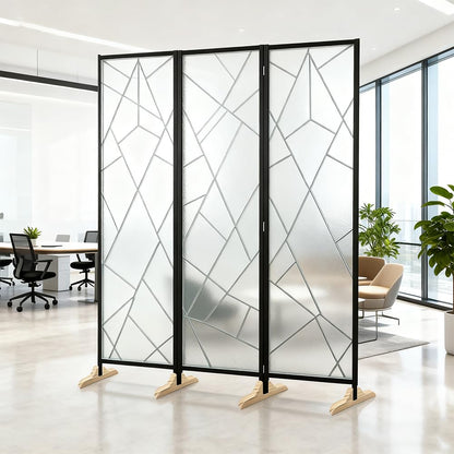5pcs Folding Room Divider Stand with Screws and Screwdriver,Wooden Rooms Divider Stand,Folding Privacy Screen Holder, Room Screen Holder Feet Partition for Hotel Home Office