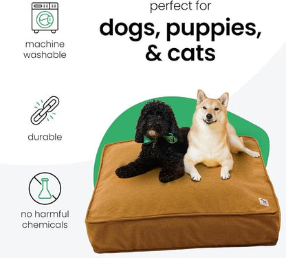 Molly Mutt Fast Car Dog Bed Duvet Cover, GOTS-Certified 100% Cotton Canvas Cover for Dog, Puppy, or Cat Bed, Durable, Washable, and Free of Harmful Chemicals, Medium/Large, 27"x36"x5", Mustard Yellow
