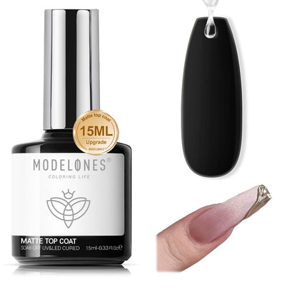 modelones Builder Nail Gel with Gel Top Coat, 3Pcs Clear Builder Nail Kit for Thickening Apex Building Extension Rhinestone Gel Tips Glue, U/V LED Lamp Cured for Home DIY Salon Girls