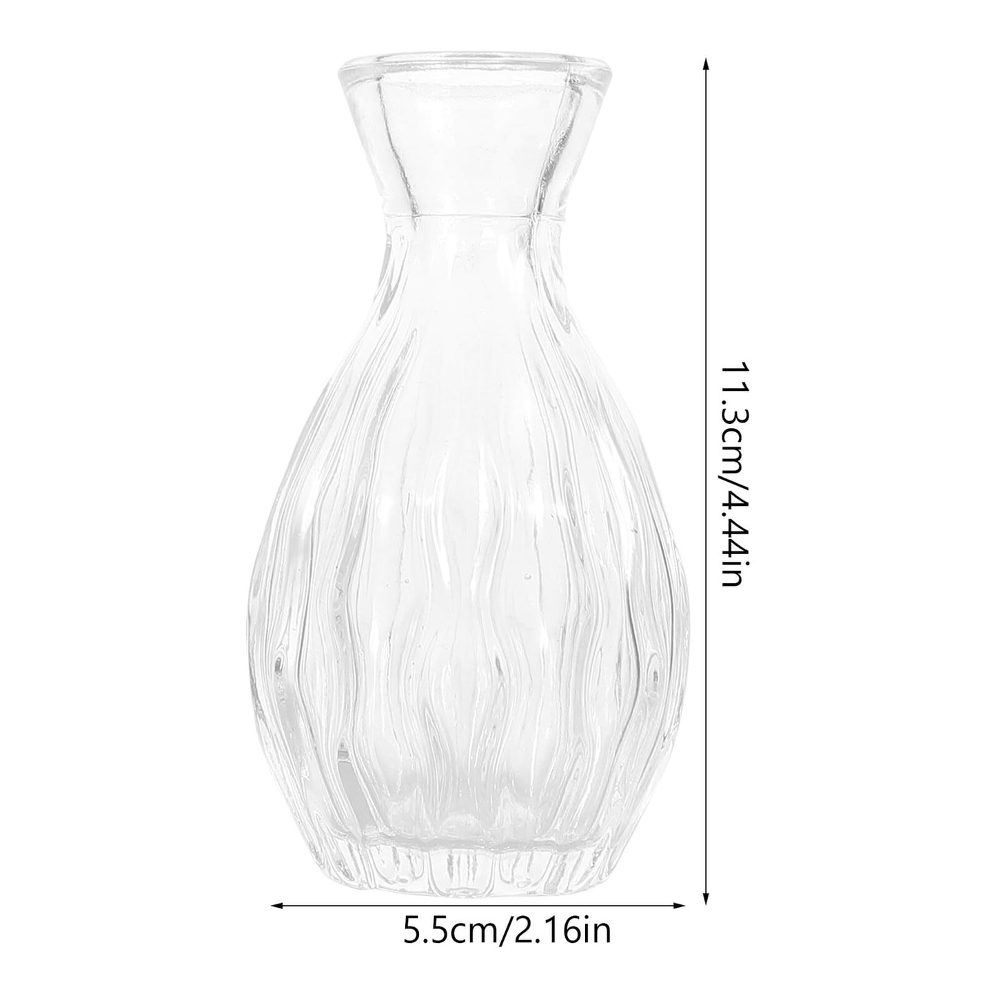 ORFOFE 4pcs Hydroponic Glass Flower Vases Small Decorative Terrarium Bottles for Home Desk Office Plant Propagation