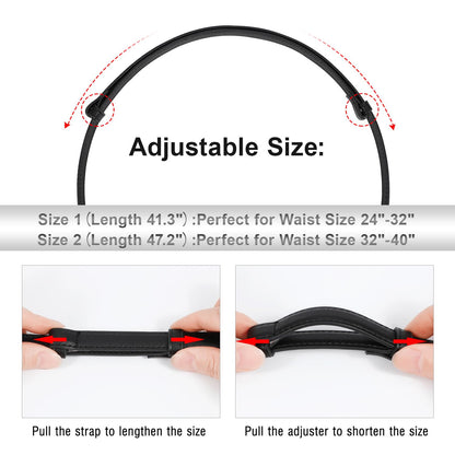 SUOSDEY Western Skinny Leather Belts for Women Adjustable Thin Waist Belt for Dresses with Vintage Buckle