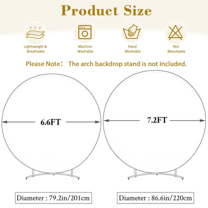 6.6FT Purple Round Backdrop Cover Lavender Lilac Balloon Circle Arch Backdrop Cover Wedding Round Arch Covers Stretchy Spandex Bridal Shower Baby Shower Birthday Party Thanksgiving Photo Backdrop