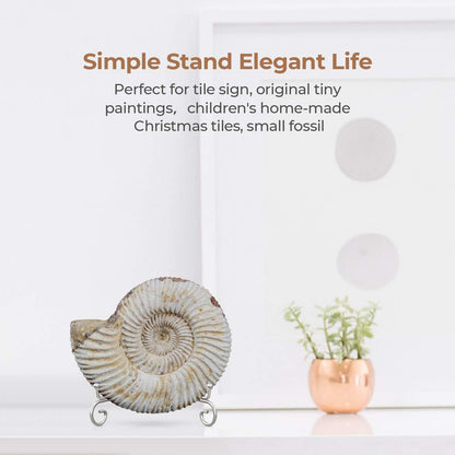 TR-LIFE Plate Stands for Display - 4 Inch Plate Holder Display Stand + Metal Easel Stand for Picture Frame, Decorative Plates, Photo, Book, Collectibles (2 Pack)