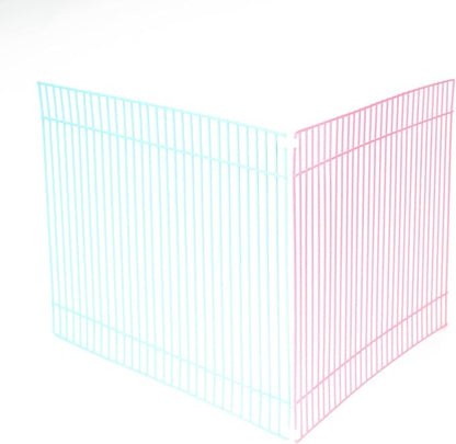 Emours Portable Small Animal Play Pen Rabbit Cages for Outdoor Indoor DIY Pet Fence for Bunny, Hamster, Guinea Pig,Puppy, Kitties, Corner Enclosed Play Cage, Multi-Color