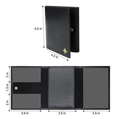 iSamzan Pilot Wallet Passport Holder - Microfiber Fabric Leather Pilot Passport Wallet Accessories
