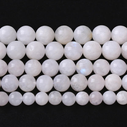 10MM 38PCS Natural Stone White Moonstone Gemstone Semi Precious Beads for Jewelry Making DIY Bracelet