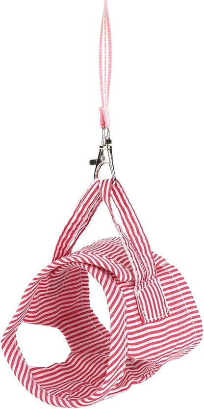 Squirrel Vest Harness, Soft Cotton Clothes for Guinea Pig and Small Pets, Adjustable Outdoor Vest and Leash Set for Small Animal Walking (S)