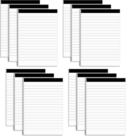 12 Pack Note Pads Refills 4 x 6 Inch Memo Pads Writing Pads, White Small Notepads Scratch Pads Mini Notepad with 30 Sheets Lined Paper in Each Pad