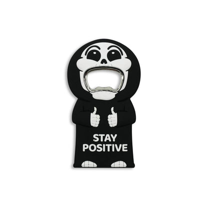 GOOFBALLS Funny Magnetic Bottle Opener – Beer Opener with Hilarious Saying – Strong Magnet for Fridge or Man Cave – Great Gag Gift for Beer Lovers, Dads, or Friends - Stay Positive