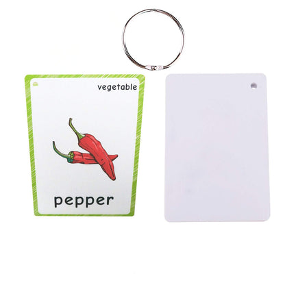 Set of Fruit and Vegetable Flash Cards for Toddlers | Kids Learning Flashcard & Montessori Pocket Cards Toys | Perfect for Pre-K Decor Background Wall Stickers, Teacher/Autism Therapists Tools