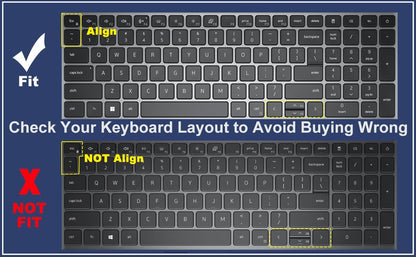 Cute Keyboard Cover for Dell Latitude 3550 5550 5540 5520 5521 3540 5531 5530 15.6" Laptop, Dell Precision 3591 3590 3581 3580 3571 3570 3560 3561 15.6" US Laptop Keyboard Skin -Stylish Colorful