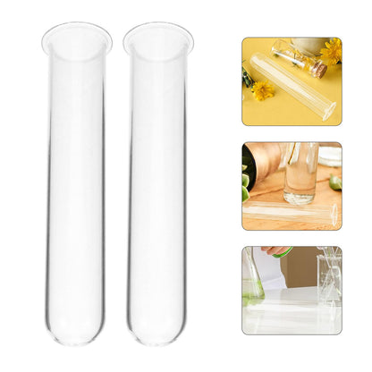 CATIEBYE 5pcs Glass Test Tube Vases for Plant Propagation Small Hydroponic Flower Water Tubes for Home and Office Terrarium Decoration 2.5x3x15cm