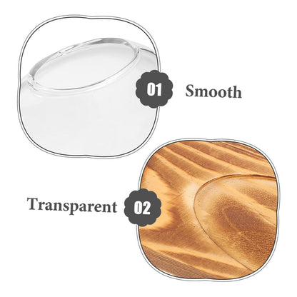 FUTUREORYY 2pcs Indoor Plant Vase with Wooden Base, Hydroponic Glass Planter for Propagation, Desktop Terrarium Suitable for Home and Office Décor