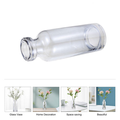 KALLORY Hydroponic Glass Desktop Vase for Plants Smooth Glass Planter Suitable for Office Home Table Decoration Modern Minimalist Terrarium in Ocean Blue