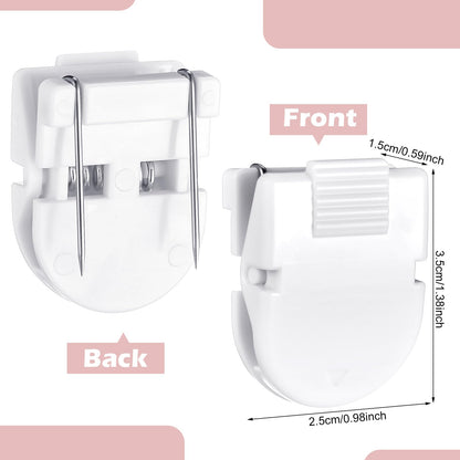 Feifeiya 25 Pcs Cubicle Clips Fabric Panel Cubicle Accessories Fabric Partition Panel Wall Clip Office Photos Wall for Notes Memos Standard Size, 40-Sheet Capacity (White)