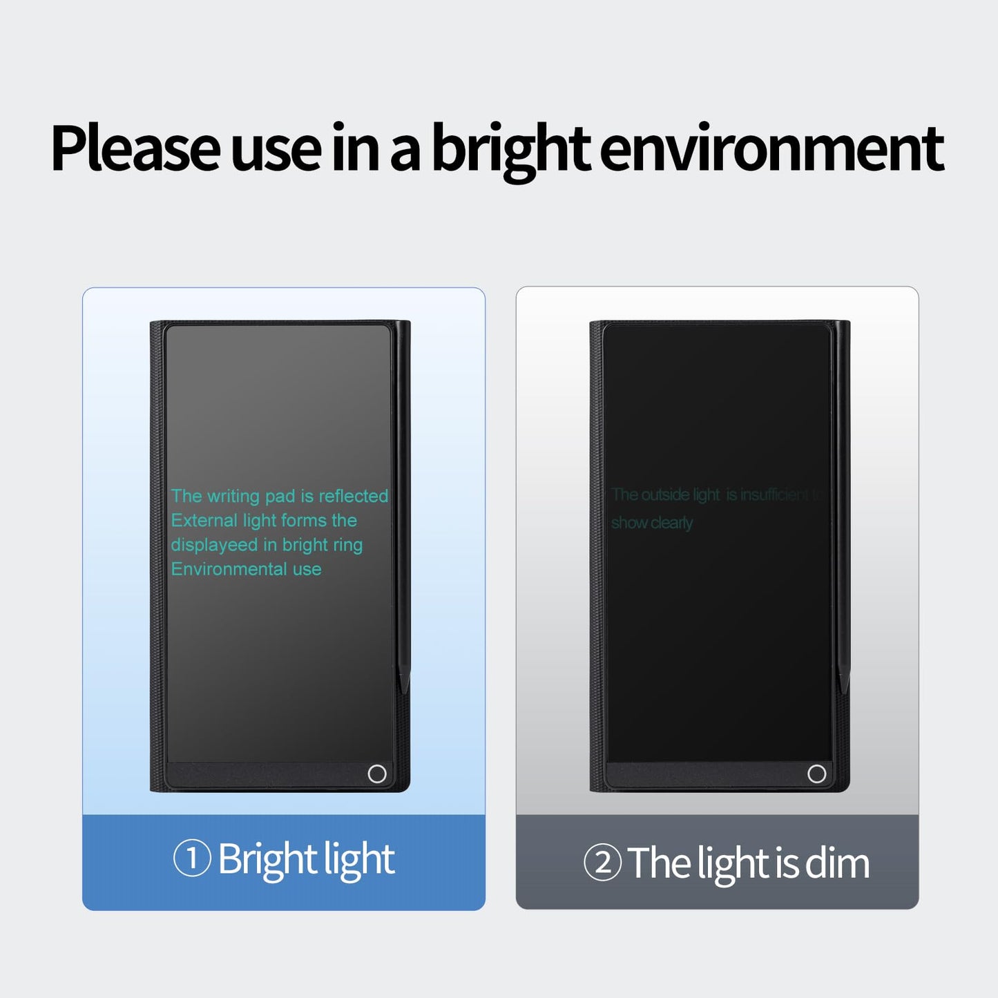 LCD Writing Tablet for Adults, 6.5 Inch Fine Tip Digital Notepad – Thin Lines, No Palm Marks, Lock Screen, Reusable Erasable Writing Pad with Leather Case & Hanging Pen for Office Home School