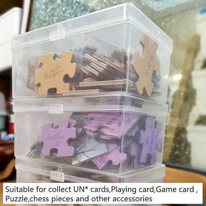 6PCS Plastic Game Card Storage Box, Card Case for Standard Playing Cards, High Capacity Card Holder Box (Empty, No Cards Included)