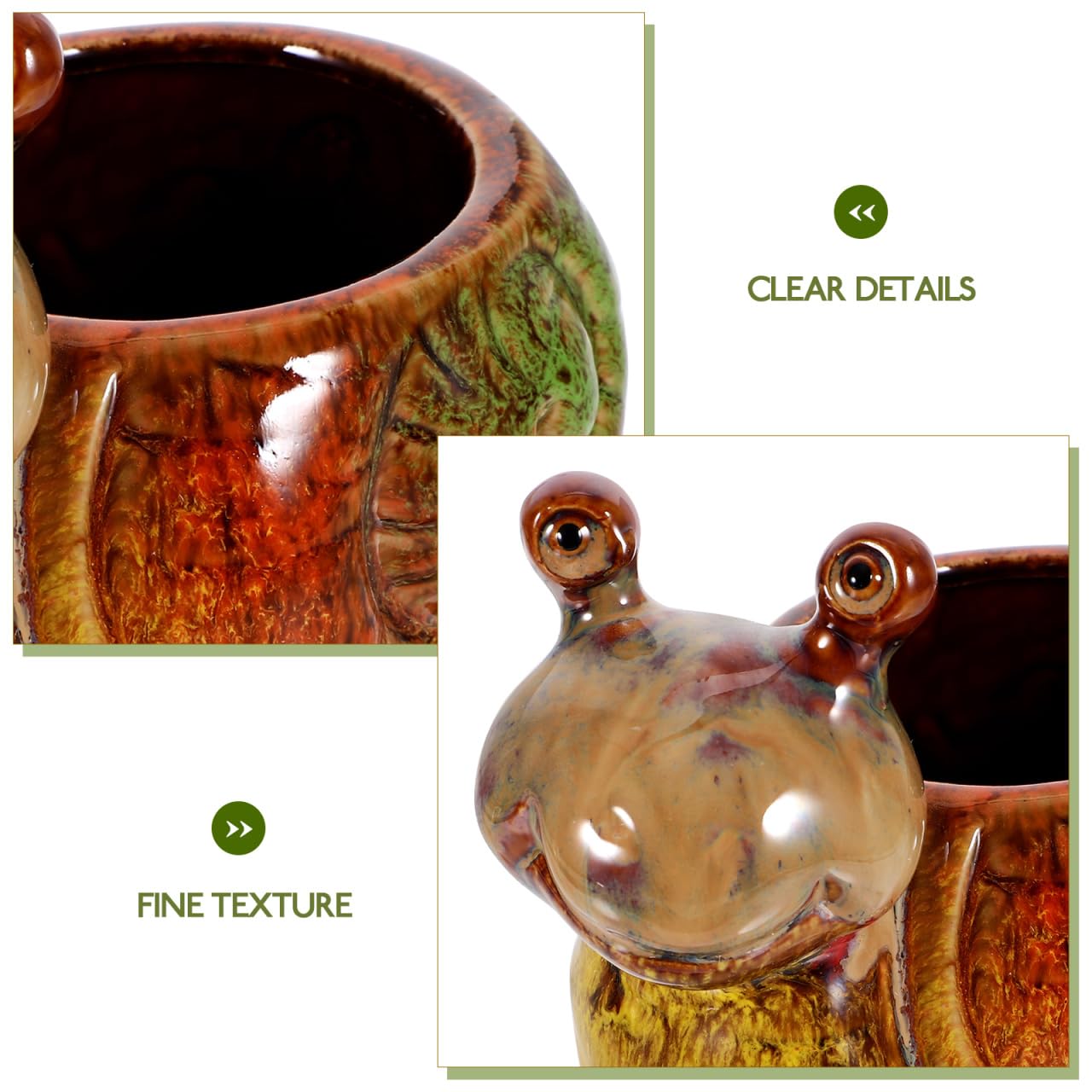 OFFSCH Snail Flowerpot Decorative Resin Planter 5.90X5.11X3.34In Indoor Outdoor Succulent Pot for Home Garden Balcony Tabletop Decor