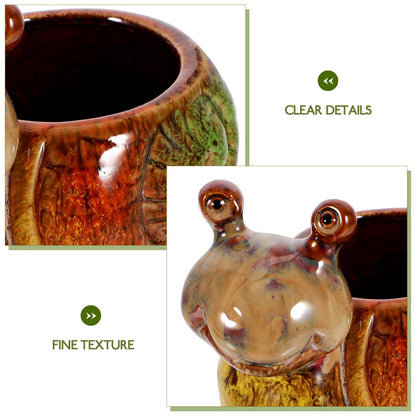 OFFSCH Snail Flowerpot Decorative Resin Planter 5.90X5.11X3.34In Indoor Outdoor Succulent Pot for Home Garden Balcony Tabletop Decor