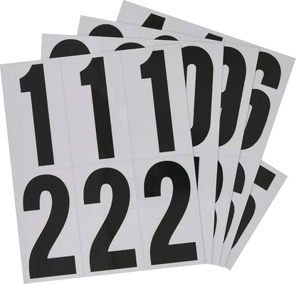 Mail Boss 7205 Package Master Curbside Locking Security Mailbox | Granite 21.5 x 12 x 16.5 inches & Hillman 843445 Reflective Adhesive Mailbox Number Pack, 3'', Black and White