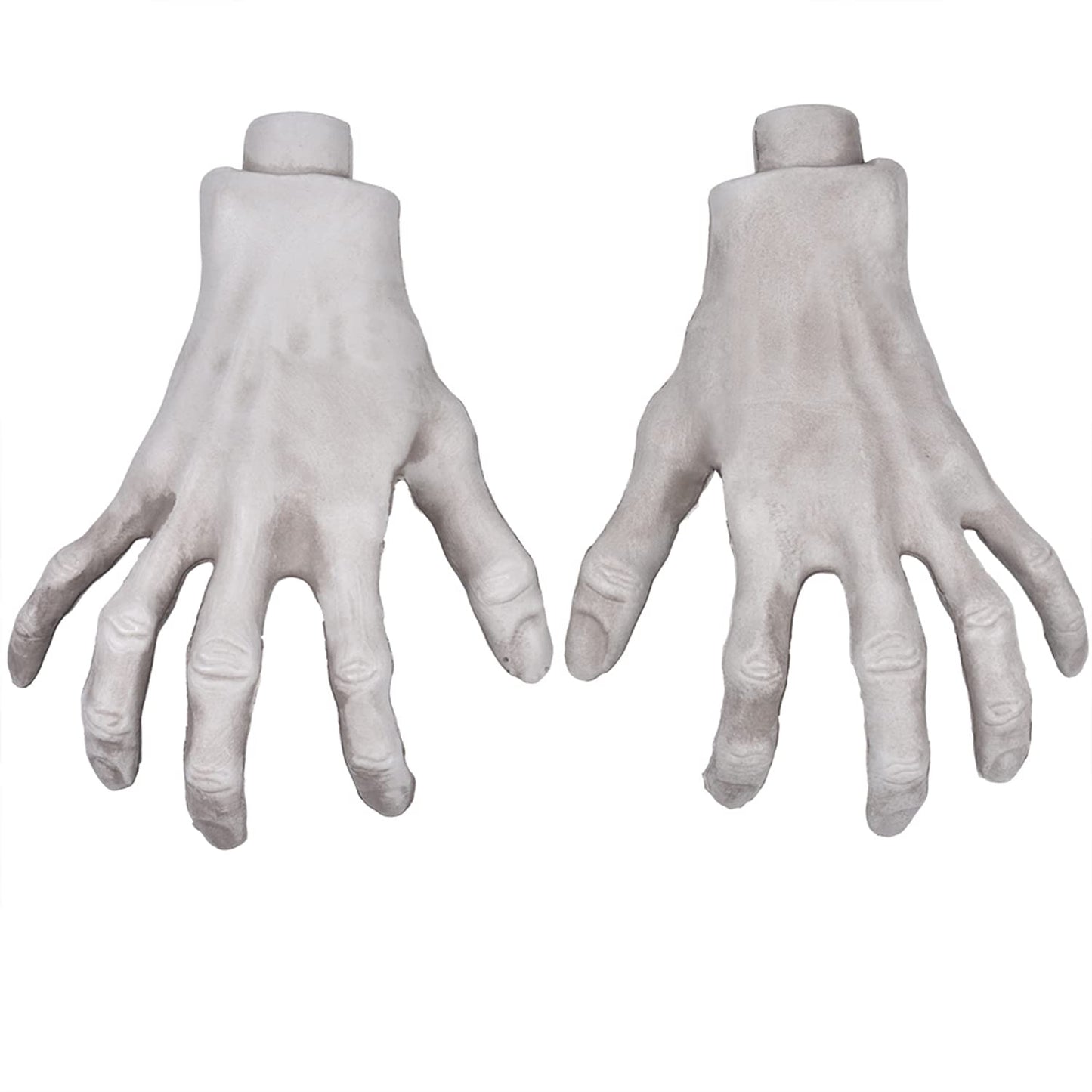 Halloween Skeleton Hands - Realistic Life Size Severed Fake Plastic Hands for Halloween Props Decoration, (2Pairs)