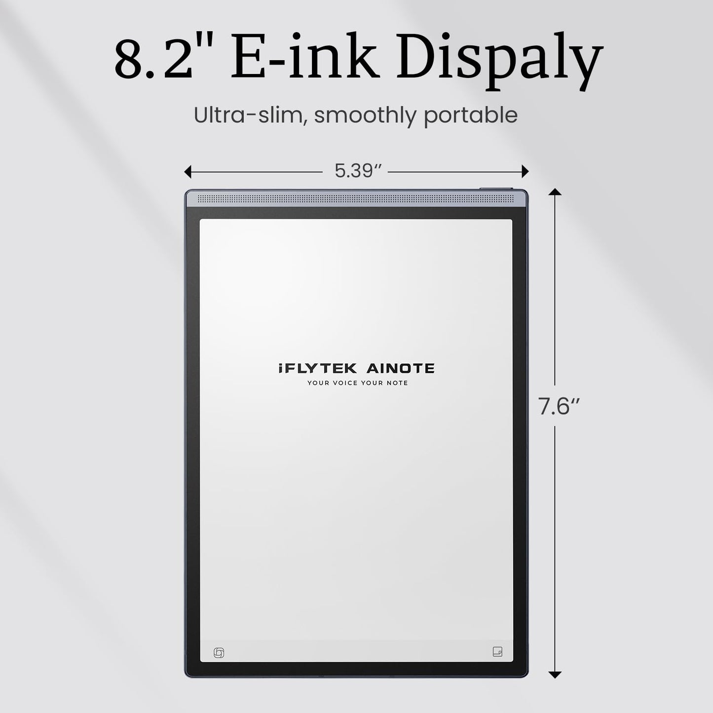 iflytek AINOTE Air 2 Bundle – Stylus Pen & Folio Case, 8.2" AI Note Taking Tablet,Digital Notebook for Note Taking,Writing Paper Tablets for Meeting,Ideal for Work & Study