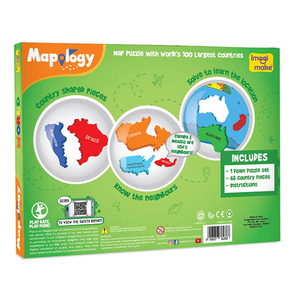 Imagimake Mapology World Map Puzzle | Educational Toys for Kids 5-7 | Puzzles for Kids Ages 4-8 | Map of The World | 6 Year Old Boy Gifts & Girl Gifts