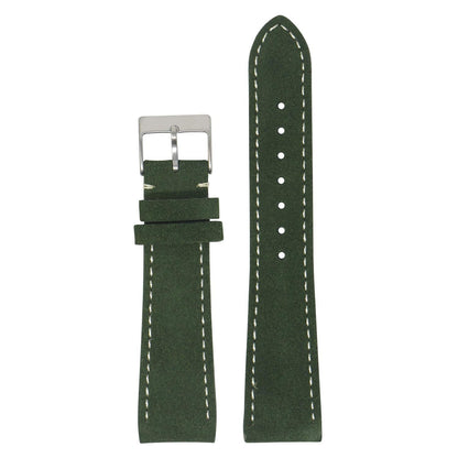 StrapsCo Classic Suede Leather Quick Release Watch Band Strap - Choose Your Color/Length - 16mm 18mm 19mm 20mm 21mm 22mm 24mm