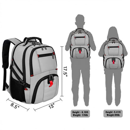 YOREPEK Large Backpack for Men, Extra Large Laptop Backpacks for Men Women, Water Resistant Travel Backpack Airline Approved Business Work Bag Fits 17 Inch Computer, Black