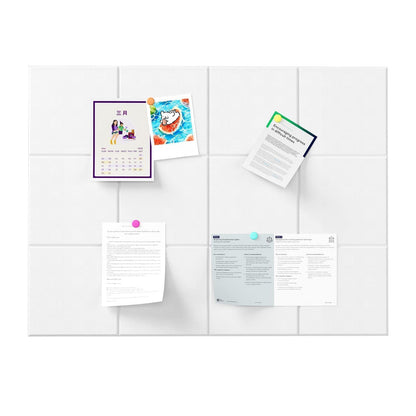 Baysola Felt Bulletin Board Panels 48 x 36 Inch Self Adhesive Wall Tiles Cork Board Alternative for Office Classroom Photos Notes 12 Pack