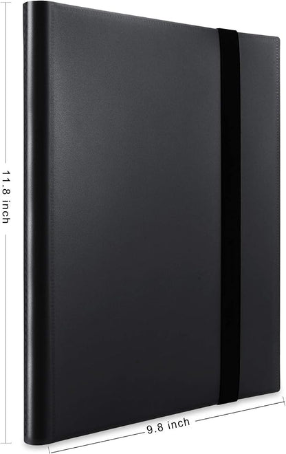 AITIME Sport Fans Gaming Card Collection Binder, 360 Side Loading Trading Card Collection Book MTG Yugioh Cards Protection Holder Playing Cards and Coupons Protector Storage Book (Black)