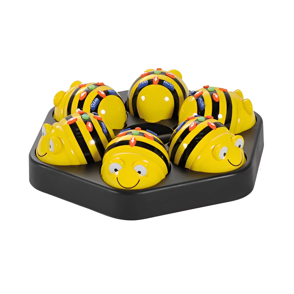 Coding Robot Class Pack - 6 Bee-Bot See & Say Programmable Floor Robots with Voice Recording & 6-Bay Docking Station, STEM Robotics Kit for Kids, Preschool, Kindergarten & Classroom