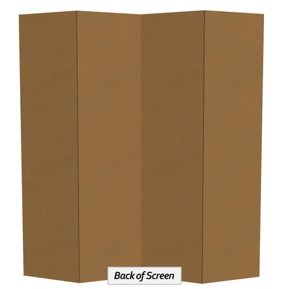 6 ft. Tall Brown Temporary Cardboard Folding Screen - 4 Panel
