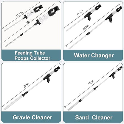 Carefree Fish Aquarium Siphon Gravel Cleaner 6Ft Hose Tank Water Changer Sand Vacuum Multifunctional Cleaning Tools Fish Feeding Tube Coral Feeder Pipette Upgraded Turkey Baster