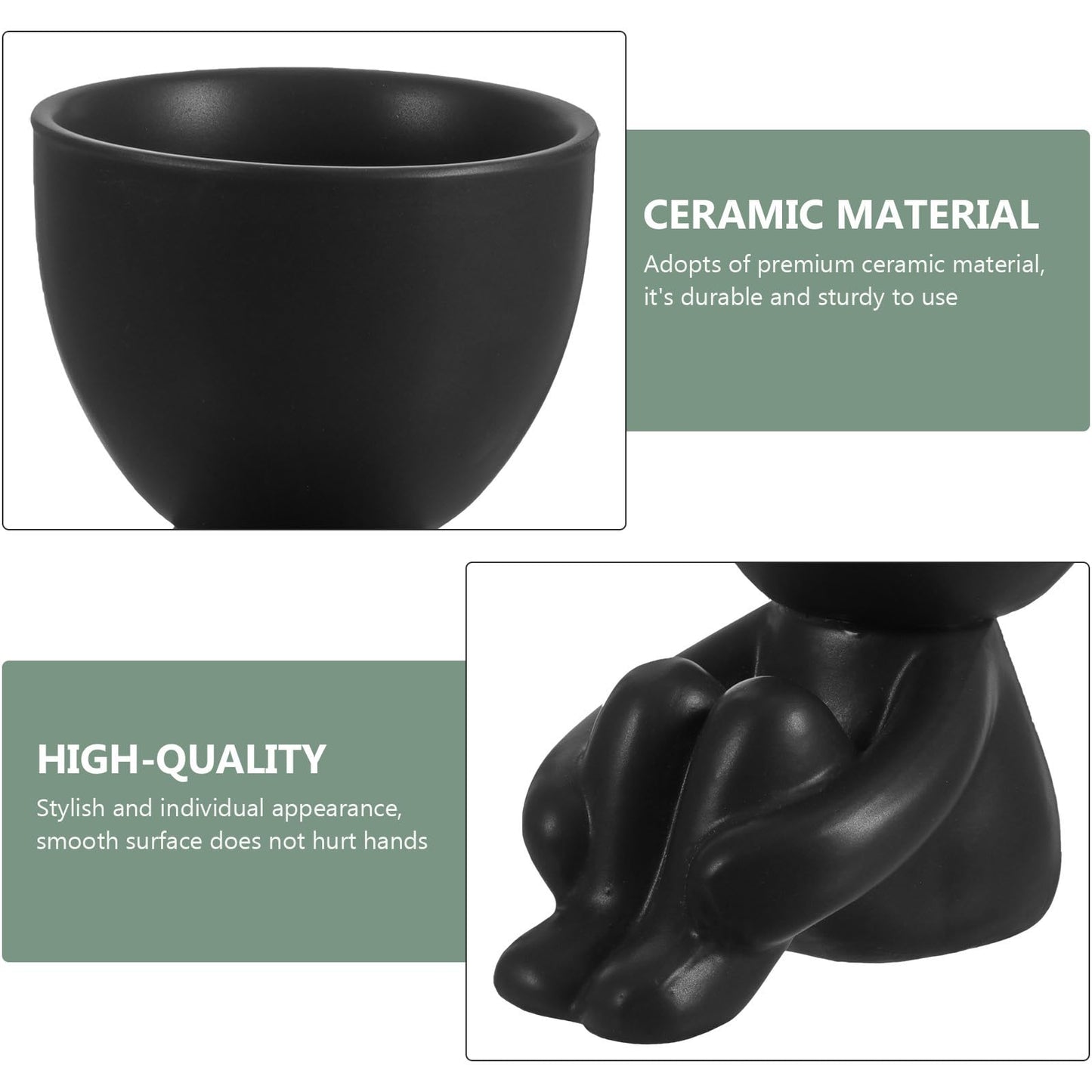 KESYOO Creative Ceramic Succulent Plant Pot with Modern Design Flower Holder Container for Indoor Outdoor Garden Gift for Plant Lovers and Succulent Enthusiasts