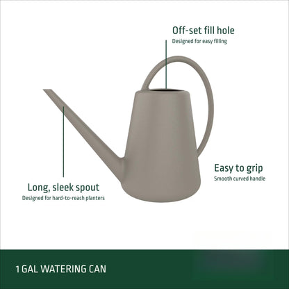 1 gal. Resin Watering Can, Birch Grey