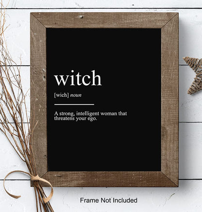 Witch Pagan Wall Art & Decor - Wicca Wiccan Witchcraft Altar Supplies - Gothic Home Decor - Goth Room Poster Print - Black Magic Wall Print - Witchy Gifts for Women