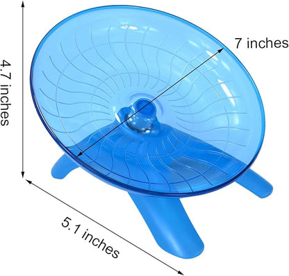 Wontee Hamster Water Bottle Water Dispenser Hamster Silent Exercise Running Wheel for Dwarf Hamsters Gerbil Mice (Blue, 125ML)