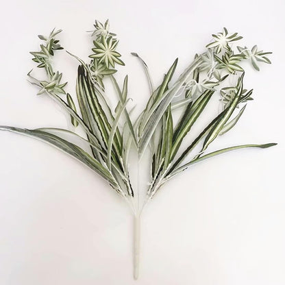 Qingriver 3 Sets Artificial Bracketplant chlorophytum Silk Spider Flowers Bonsai Wall Hanging Plants for Home Decor