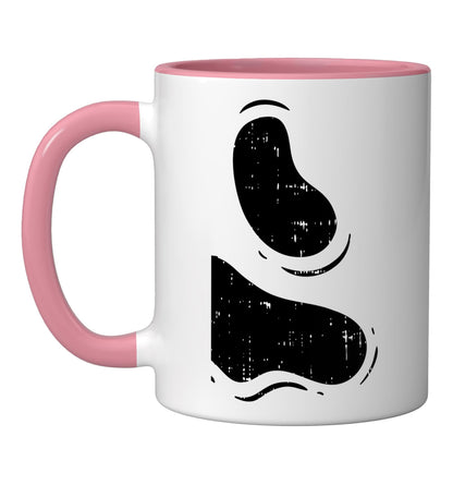 Halloween Ghost Shirt Couple Left Easy Matching Costume Ceramic Mug, Pink/White