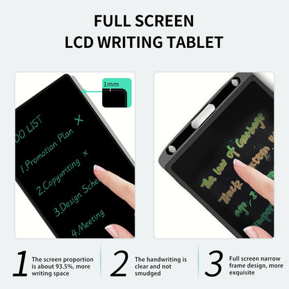 LCD Writing Tablet for Adult: 6.5 Inch Mini Full Screen Drawing Board Reusable Digital Notepad Portable Use for Office Study Teaching