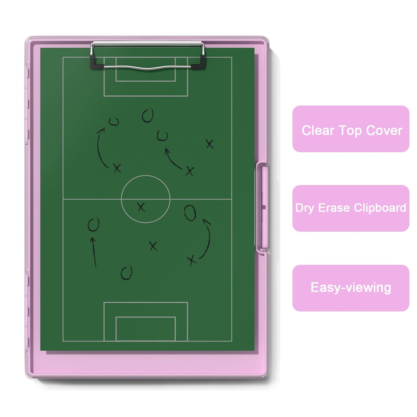 Hongri Clipboard with Storage, PalePink 8.5 x 11 Folder Nursing Side Opening, Heavy Duty with Dual Compartment, Smooth Writing for Teacher, Size 13.3 x 9.4 x 1.5 in, Office & School Supplies