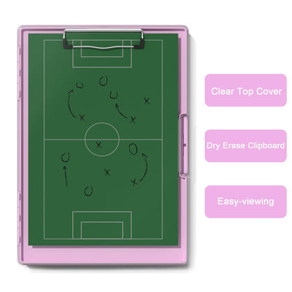 Hongri Clipboard with Storage, PalePink 8.5 x 11 Folder Nursing Side Opening, Heavy Duty with Dual Compartment, Smooth Writing for Teacher, Size 13.3 x 9.4 x 1.5 in, Office & School Supplies