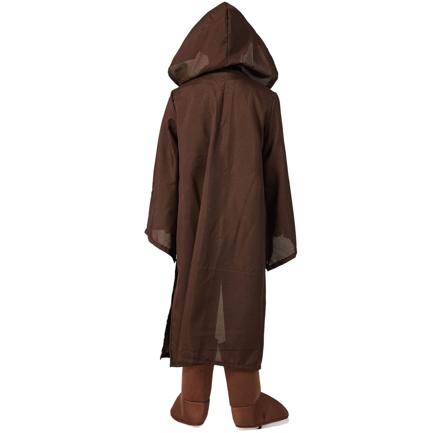 Kuberas Kids Costume Tunic Hooded Robe Pants Belt Shoes Cover Lightsaber Halloween Cosplay Outfit Boys 3-12 Years