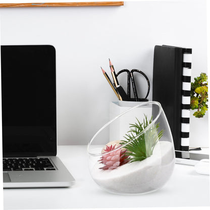MOTHNUR Micro Landscape Ecological Bottle Transparent Glass Terrarium for Succulent Plants Elegant Decor Durable Eco-Friendly Design Nature Lovers