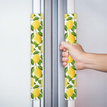 AUUXVA Yellow Lemon Refrigerator Door Handle Covers Set of 2,Tropical Fruit Lemon Kitchen Appliance Handle Covers Decorations for Refrigerator Microwave Stove Oven Dishwasher, Fridge Handle Protector