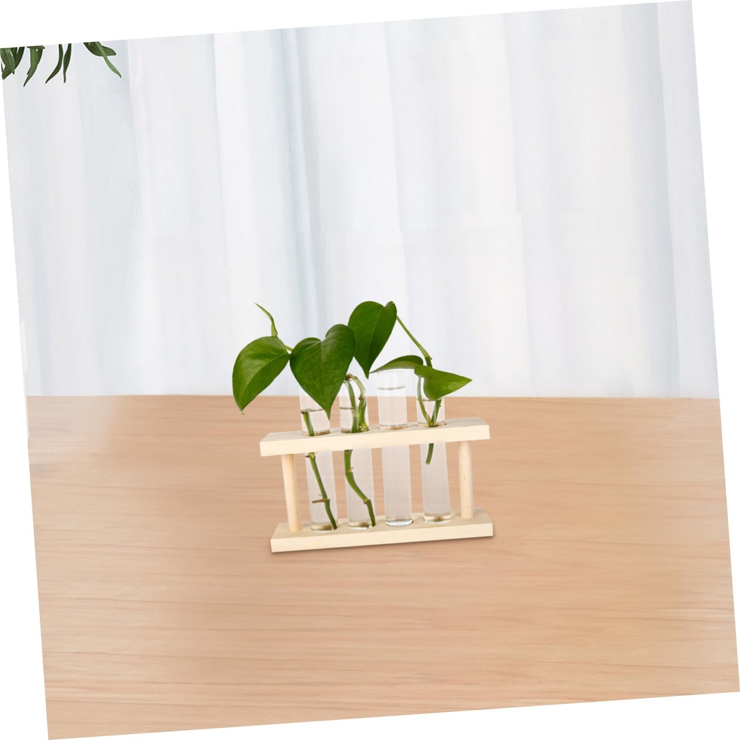 4pcs Hydroponic Flower Pots Glass Tube Vases Decorative Plant Test Tubes Mini Glass Desktop Vase for Home Flower Containers