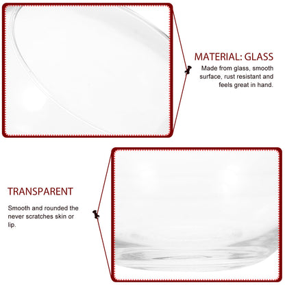 SECFOU 2pcs 15cm Glass Vase Hydroponic Plant Holder Decorative Desktop Flower Pot for Home Office Fish Tank Terrarium Bowl