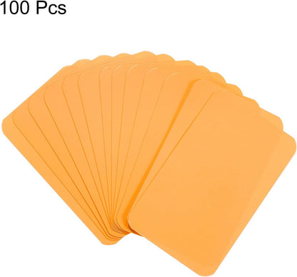 PATIKIL 3.5" x 2" Blank Paper Business Cards, 100 Pack Small Index Flash Cards Words Message Note Card Mini Paper Tags for DIY Gift Craft Scrapbooking, Orange