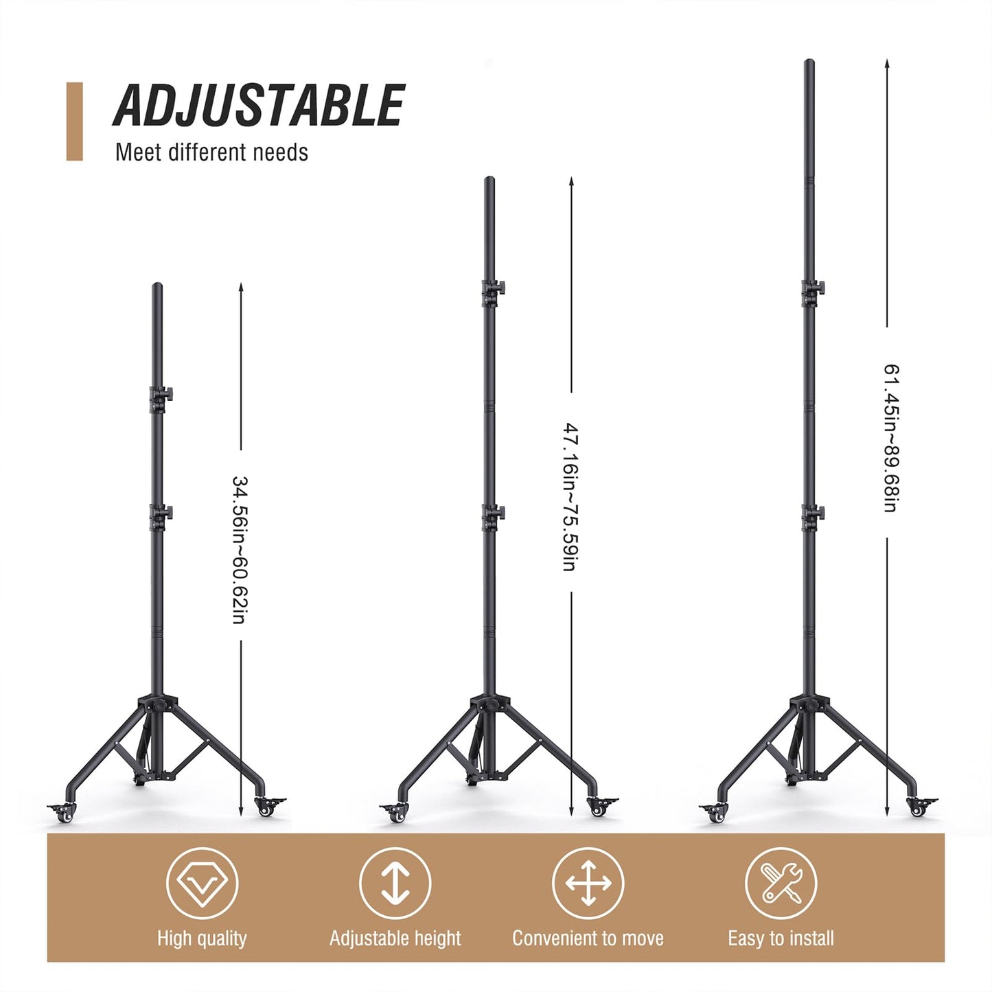 Backdrop Stand with Wheels 10x7.5Ft (WxH), Photo Backdrop Stand Easy to Move,Heavy Duty Back Drop Adjustable Stand for Parties,Banner Stand Photography and Video Studios